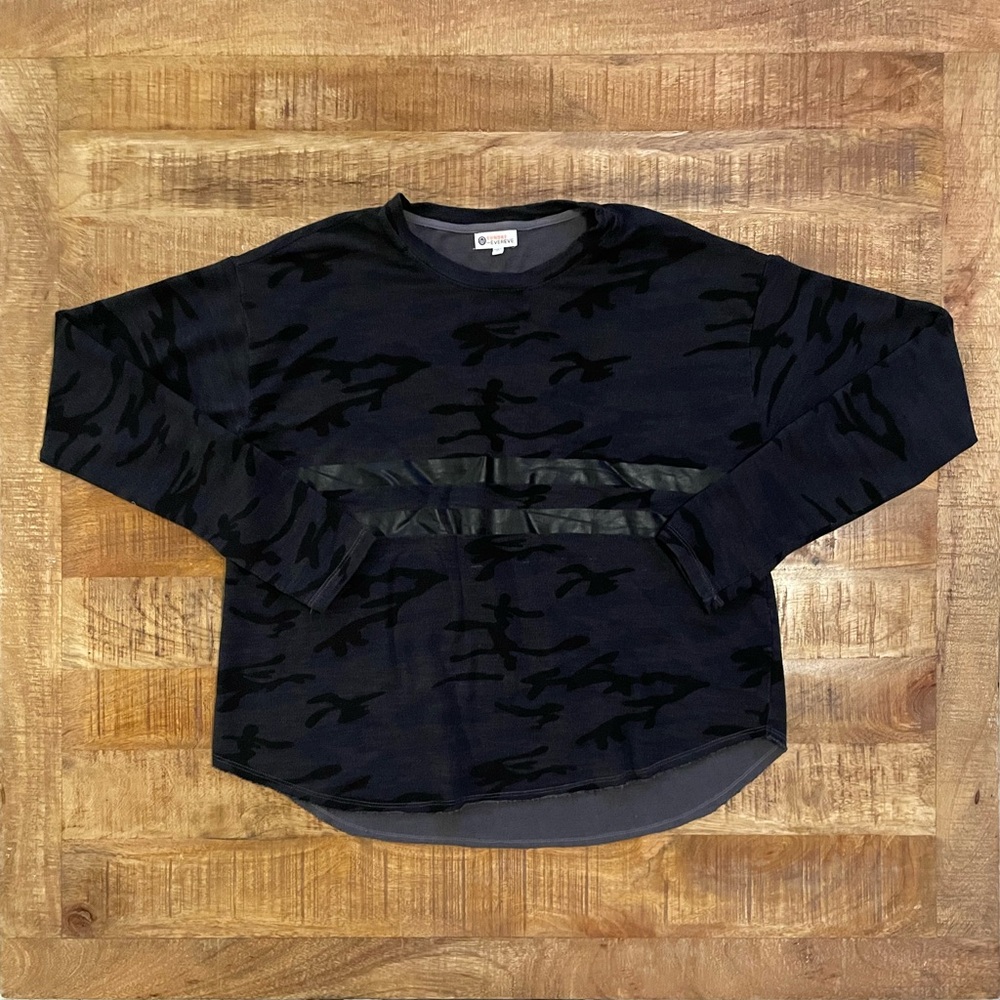 Sundry Evereve Trapeze Camo Stripe Sweatshirt